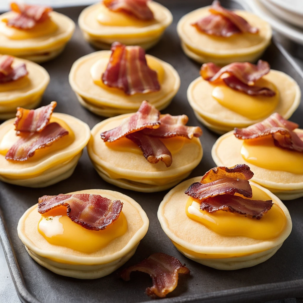Reach results on google's SERP when searching for "mini pancake bites whit bacon and cheese"
