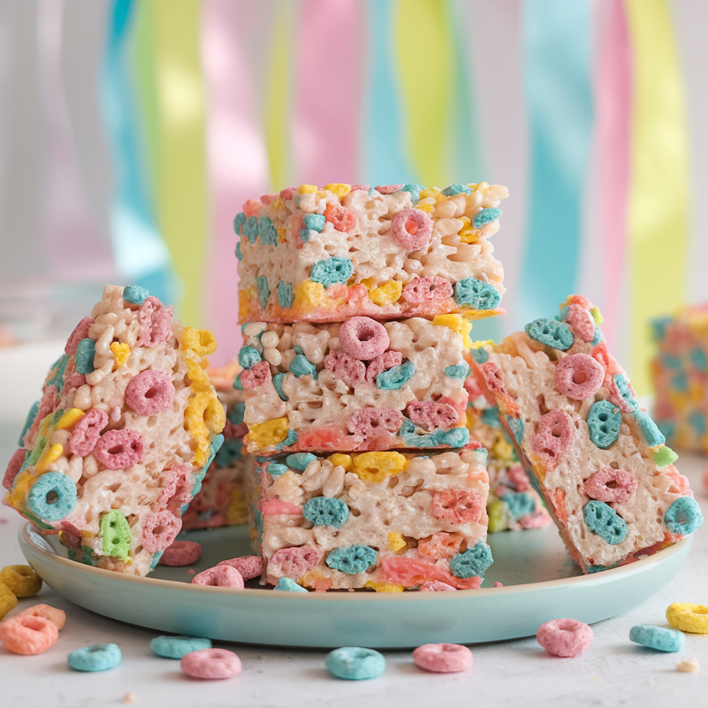 Reach results on google SERP when searching for "Fruity pebble rice crispy treats recipe"