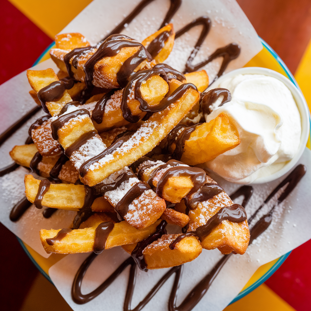 Reach results on Google's SERP when searching for "Funnel Cake Fries"