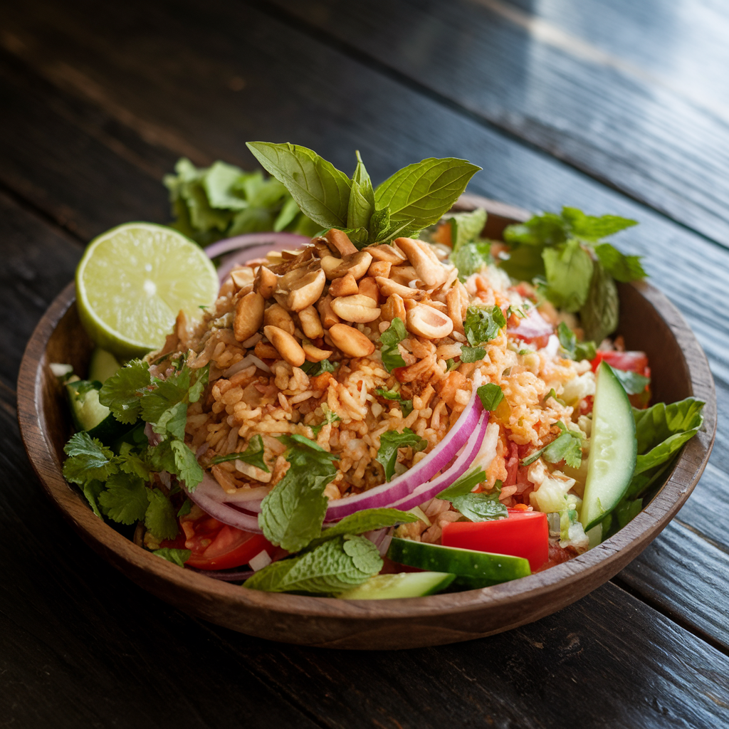 Reach results on Google's SERP when searching for "Crispy Rice Salad Thai"