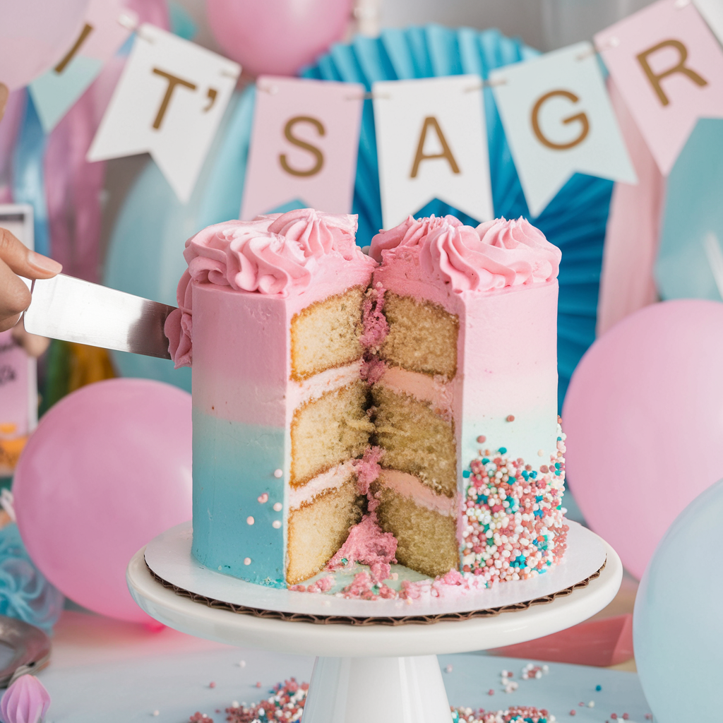 Reach results on Google's SERP when searching for "gender reveal cake"