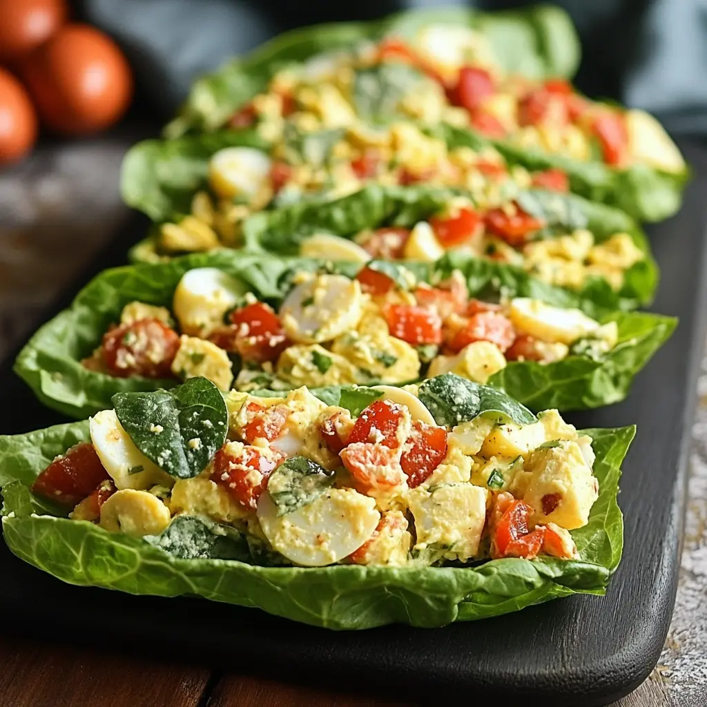 Delicious BLT Egg Salad Lettuce Wraps