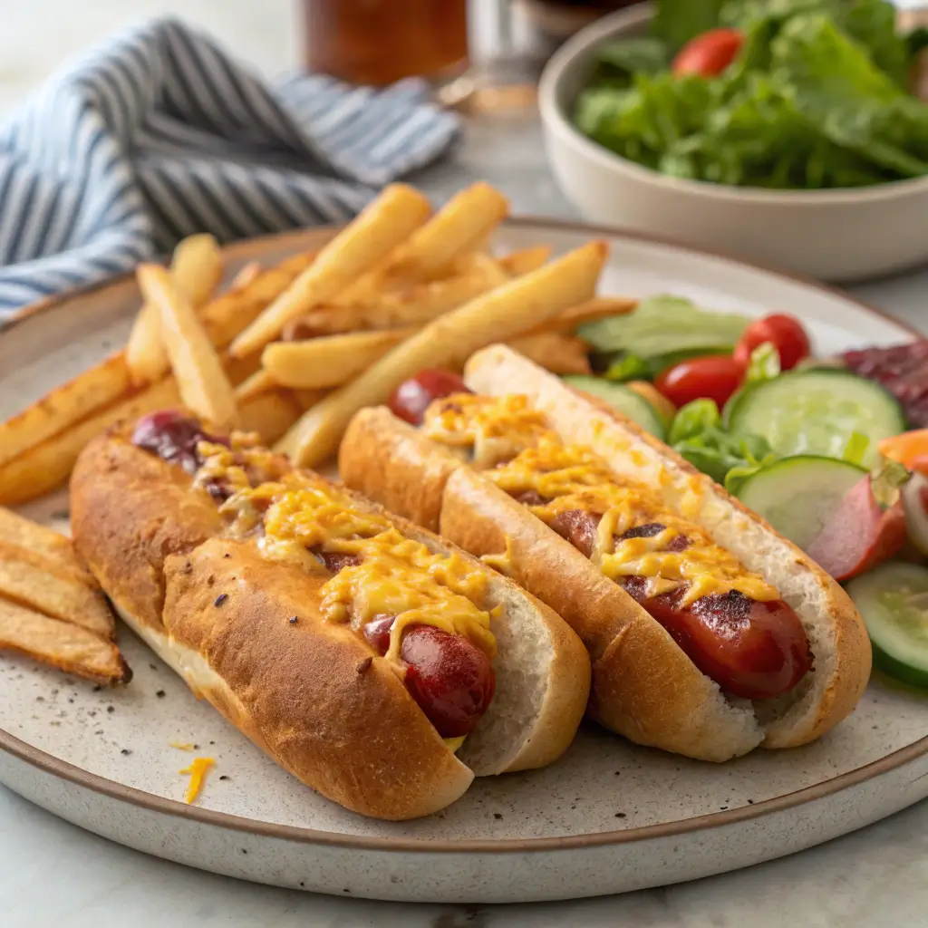 air-fryer-grilled-cheese-hot-dogs