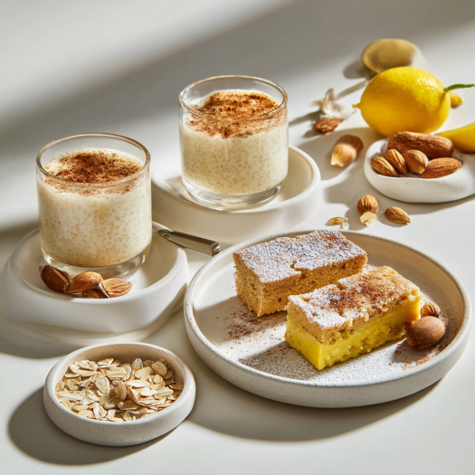 Healthier air fryer desserts - rice pudding, biscotti, and fruit bars