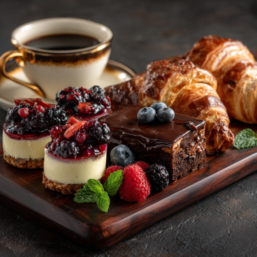 Indulgent air fryer chocolate desserts - cheesecake bites, croissants, and chocolate cake