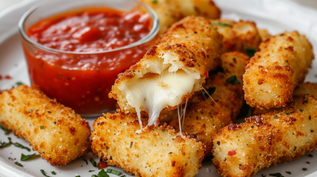 image showcasing the ideal ir Fryer Mozzarella Sticks