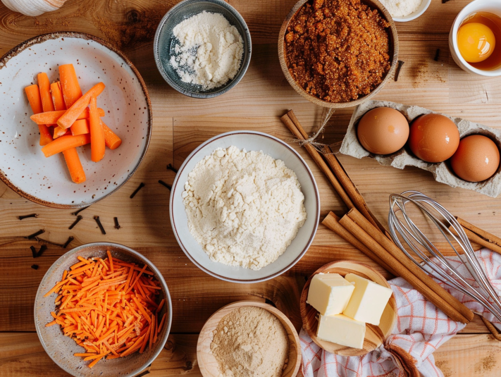 Main Ingredients Halloween Carrot Cupcakes with Pistachio & Cream Cheese Frosting