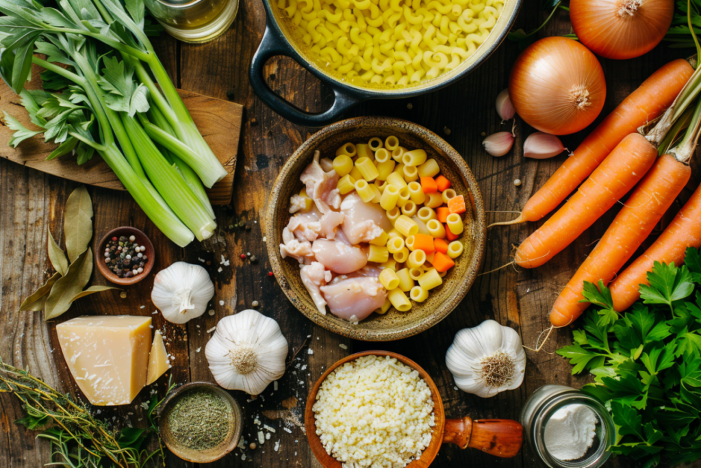 Ingredients for Italian Penicillin Soup
