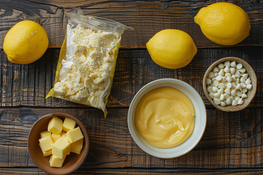 ingredients for lemon dump cake