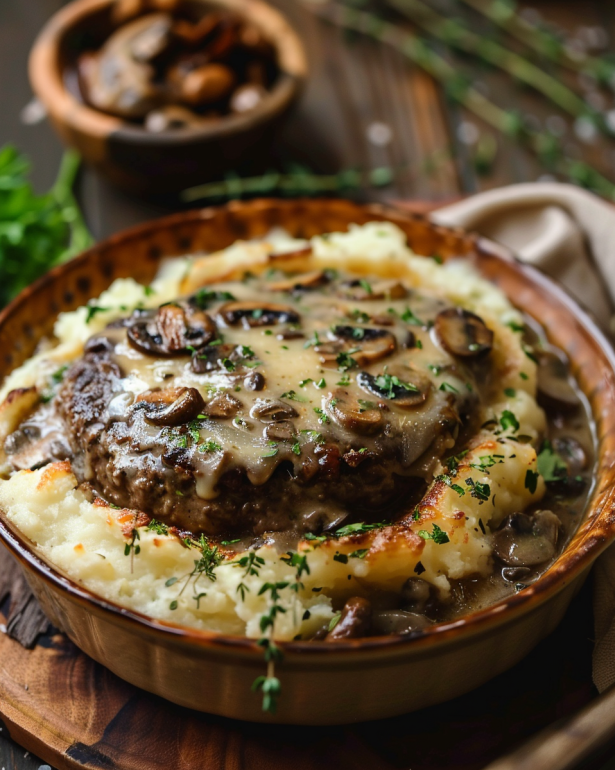 Amish Hamburger Steak Bake 