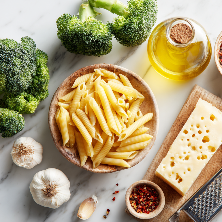 Broccoli pasta ingredients