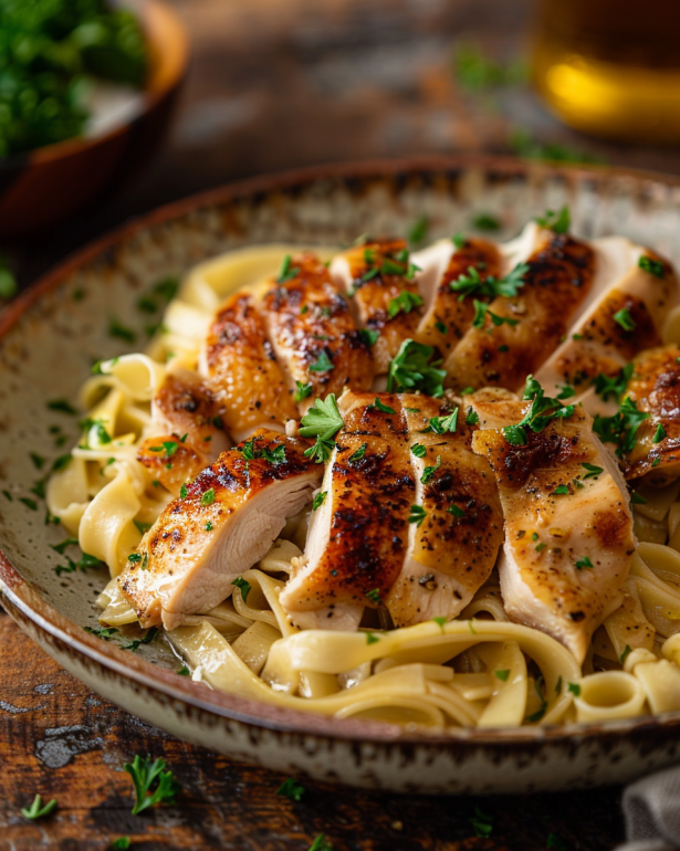 Chicken with Buttered Noodles