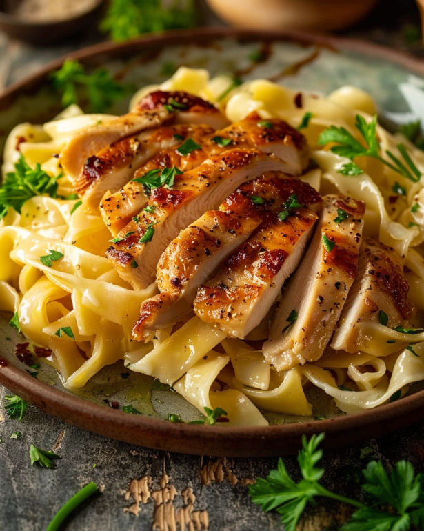 Chicken with Buttered Noodles