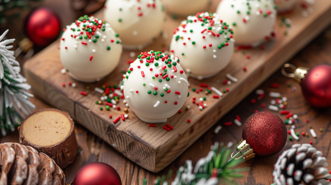 Christmas tree cake truffles
