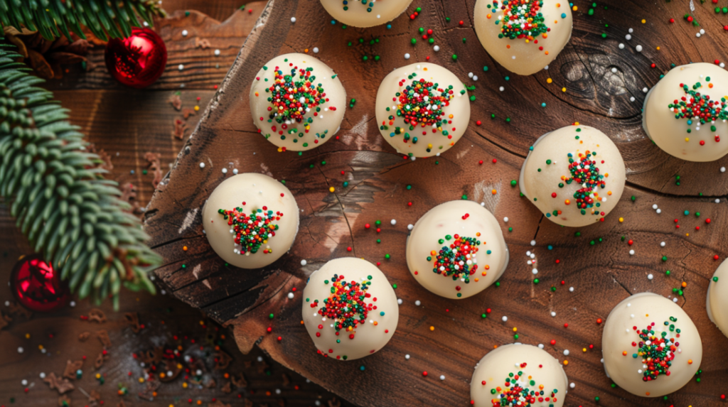 Christmas tree cake truffles 