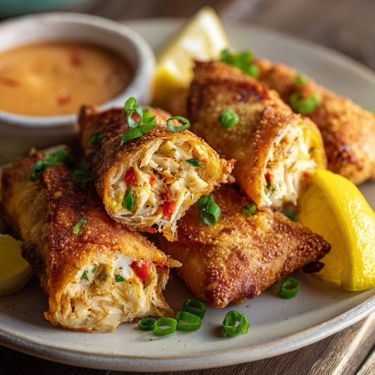 Crab Cake Egg Rolls