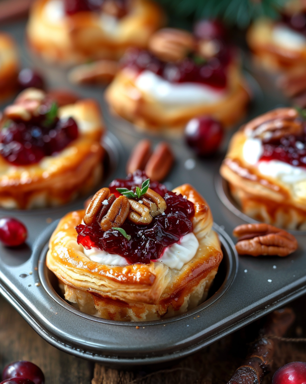 Cranberry Cream Cheese Crescent Bites