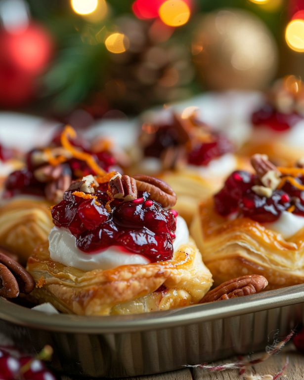Cranberry Cream Cheese Crescent Bites 