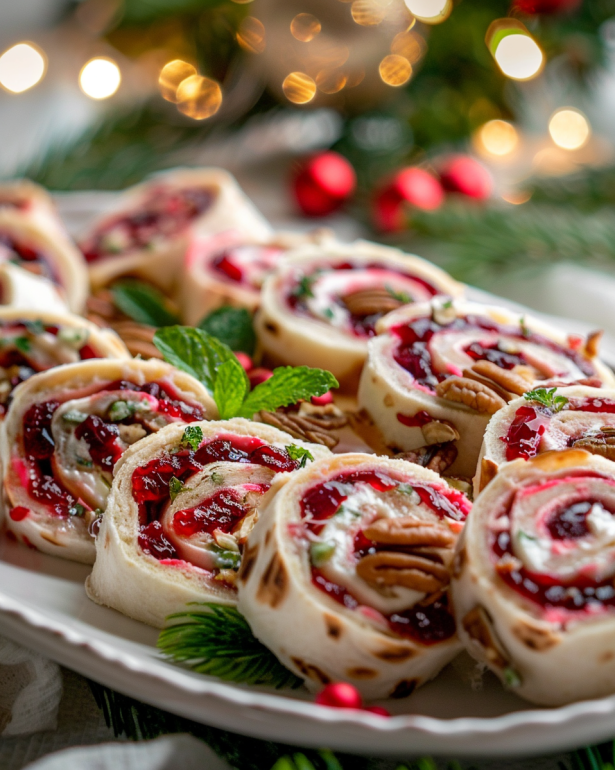 Festive Christmas Cranberry Roll Ups