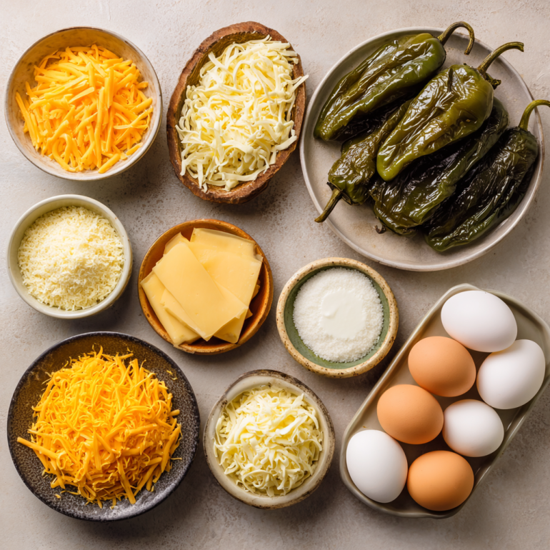 Ingredients For Stuffed Chile Casserole