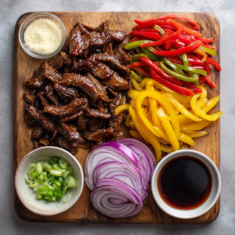 Ingredient For Easy Sizzling Chinese Pepper Steak