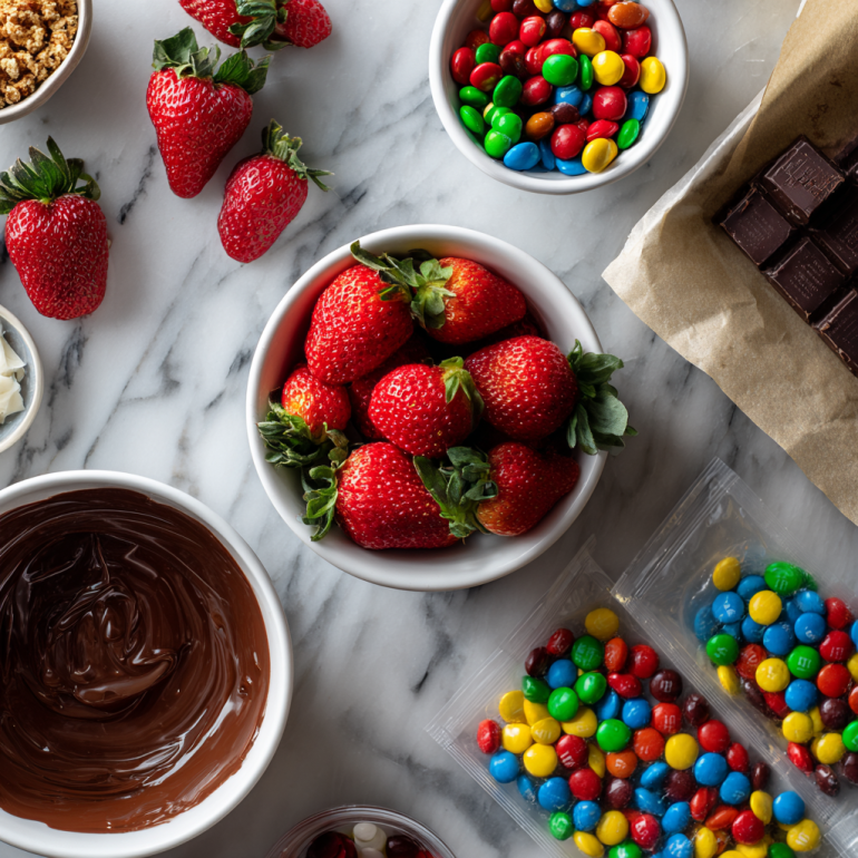 INGREDIENTS FOR Christmas Lights Chocolate Strawberries