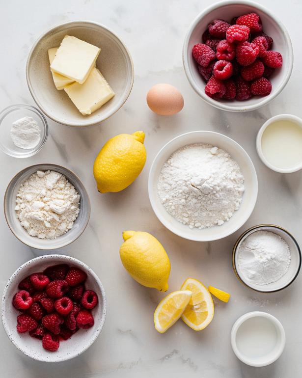 Lemon Raspberry Cookie ingredients