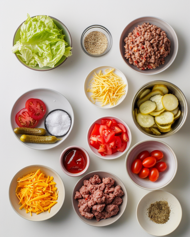 Low FODMAP Big Mac Bowl ingredients