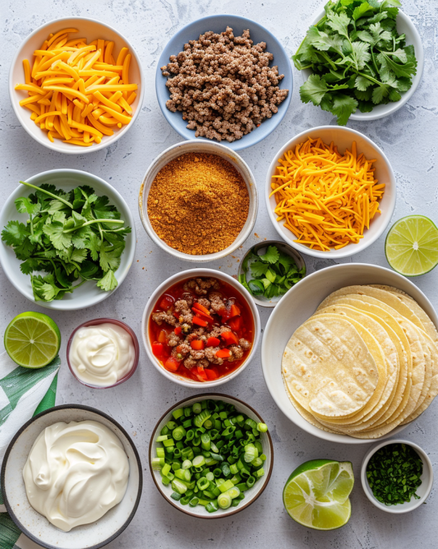 Low FODMAP taco ingredients