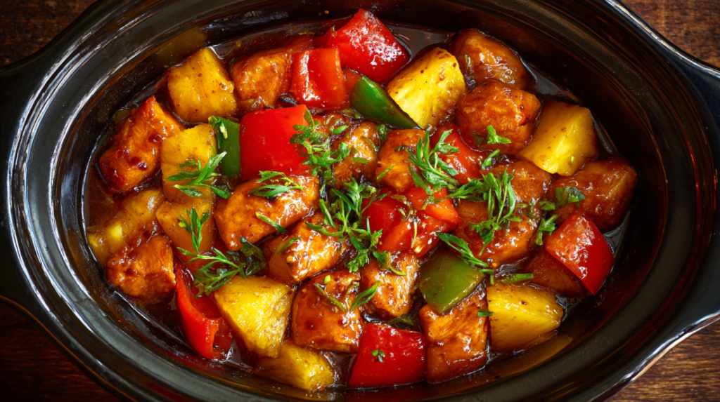 Hawaiian chicken in slow cooker