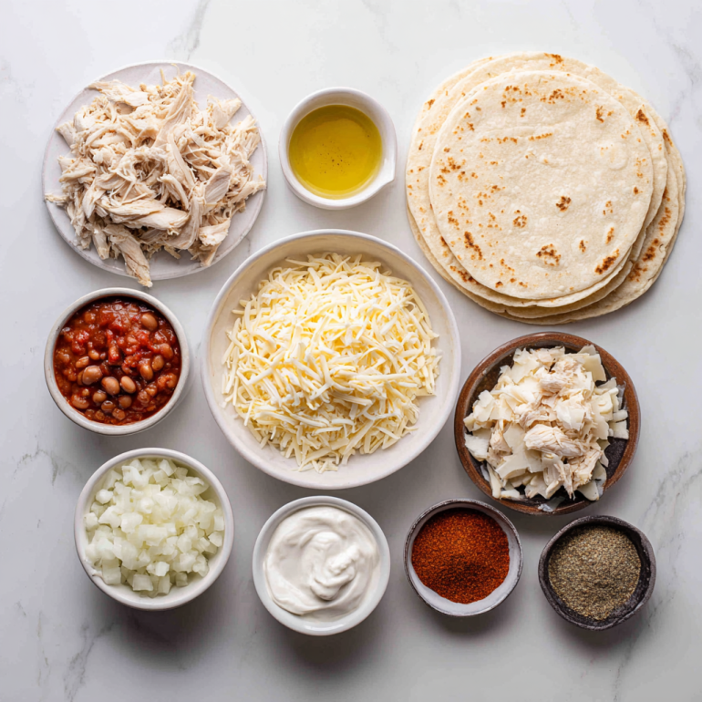 all ingredients for Chicken Chimichangas