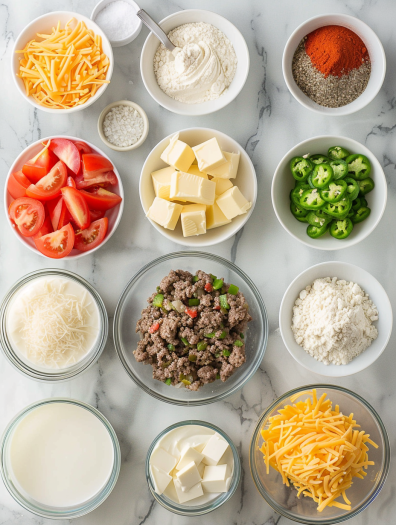 all ingredients for John Wayne Casserole