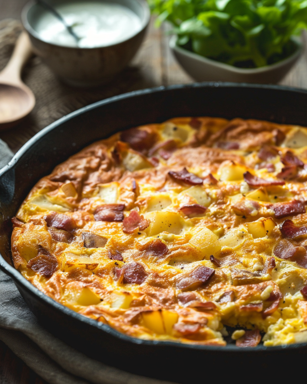 bacon potato frittata