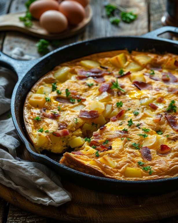 bacon potato frittata