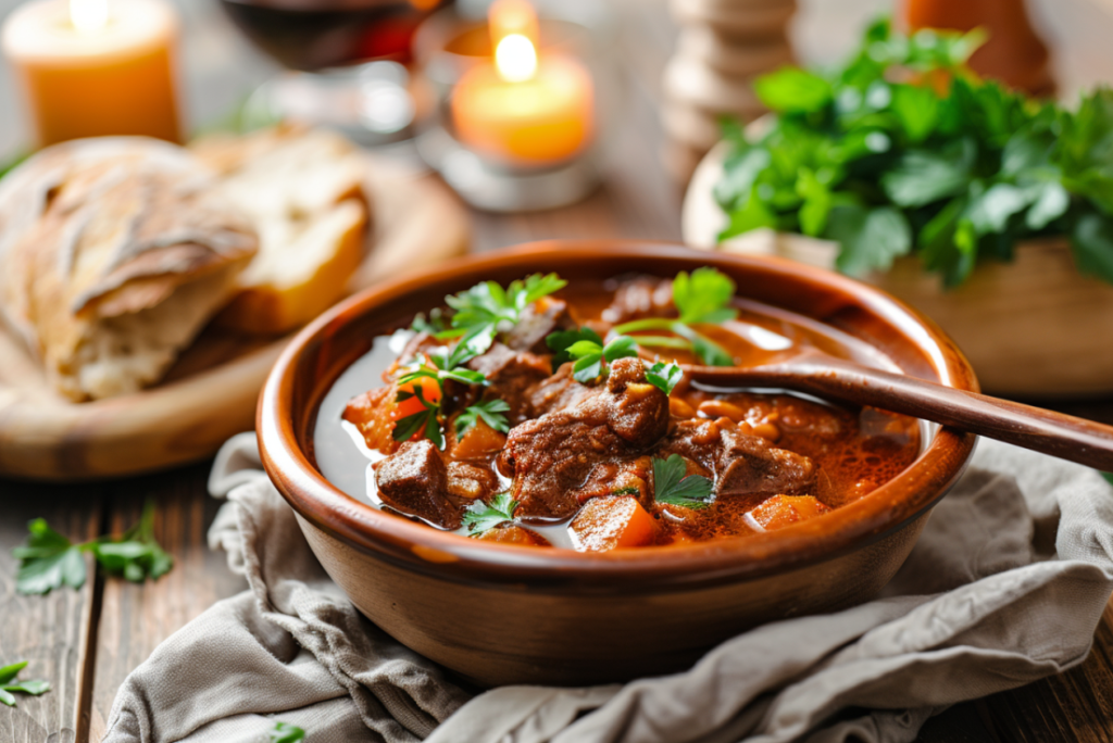bowl of Hungarian goulash
