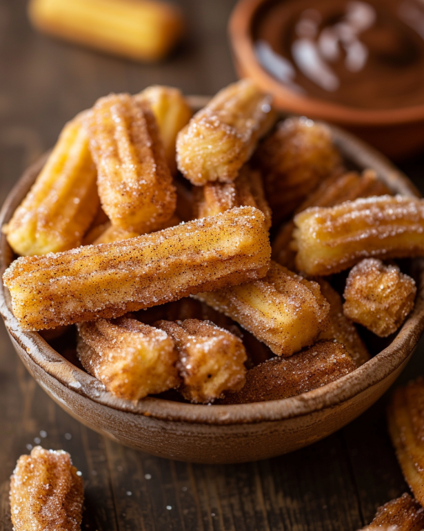 homemade churro bites