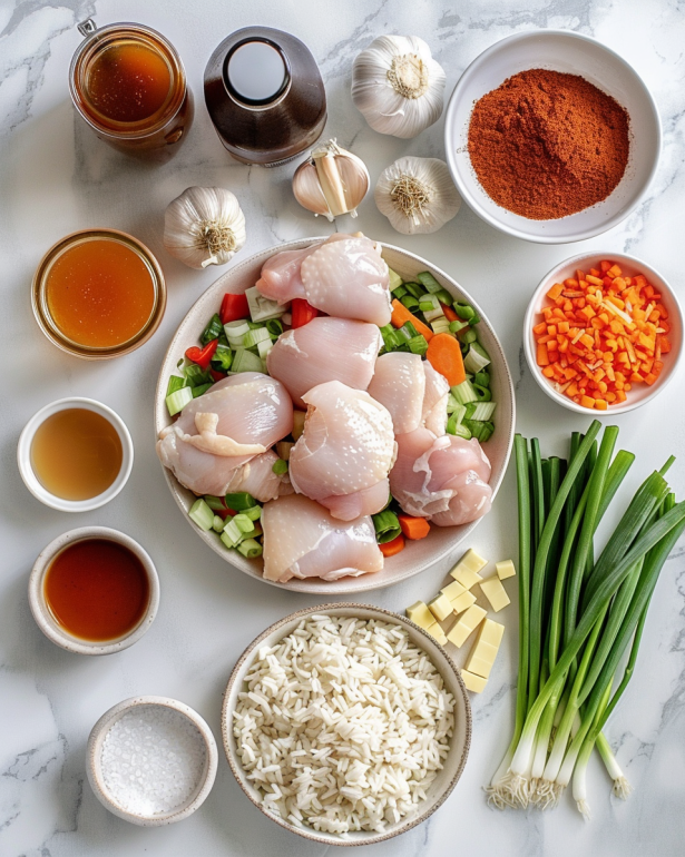 honey BBQ chicken rice ingredients