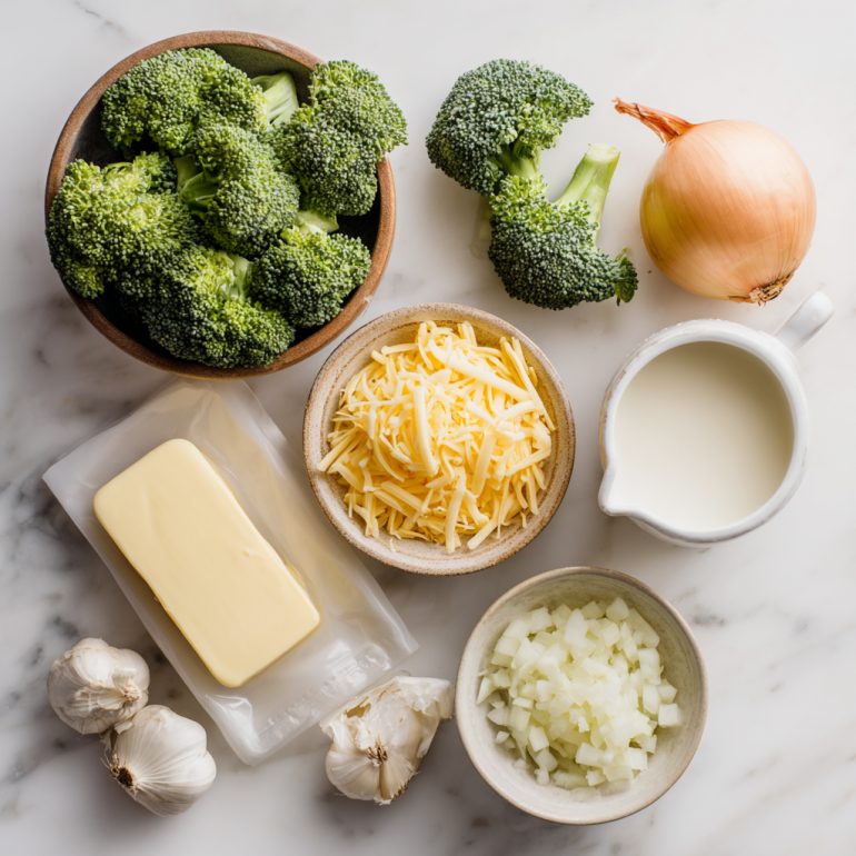 ingredients for Broccoli soup