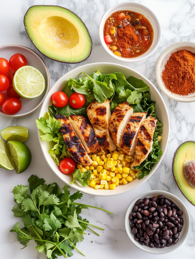 ingredients for Southwest Chicken Salad