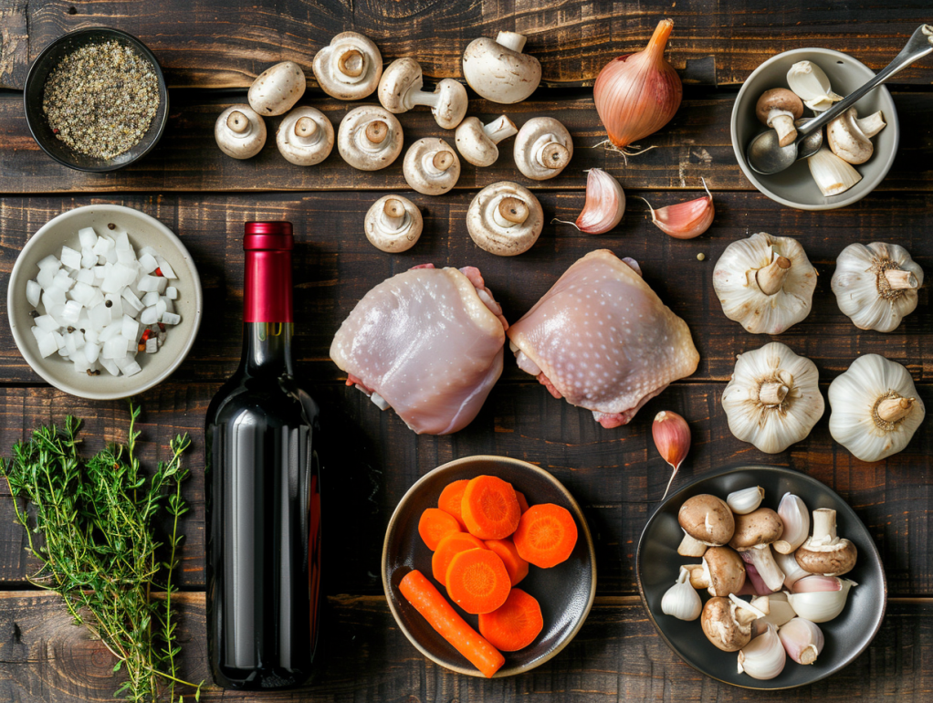 ingredients for slow cooker chicken in wine