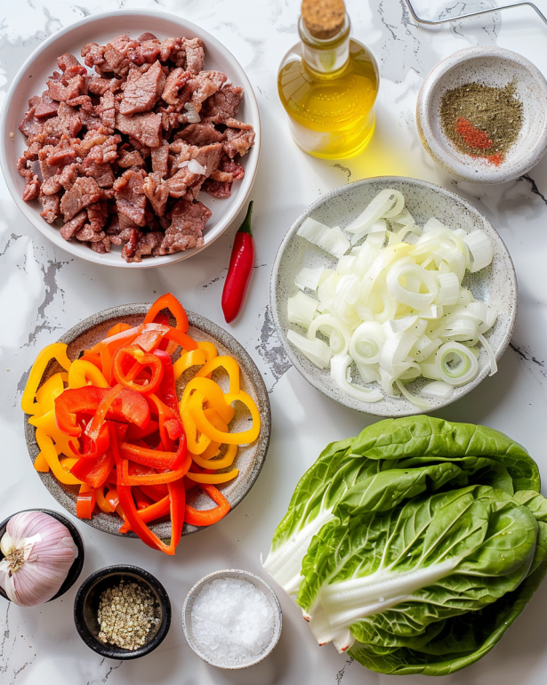 keto Philly cheesesteak ingredients