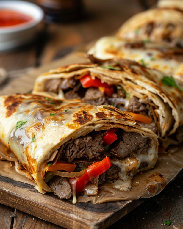 keto Philly cheesesteak rolls