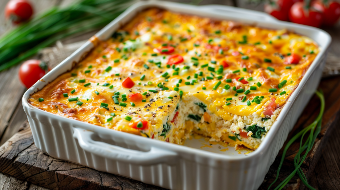 Baked cottage cheese eggs