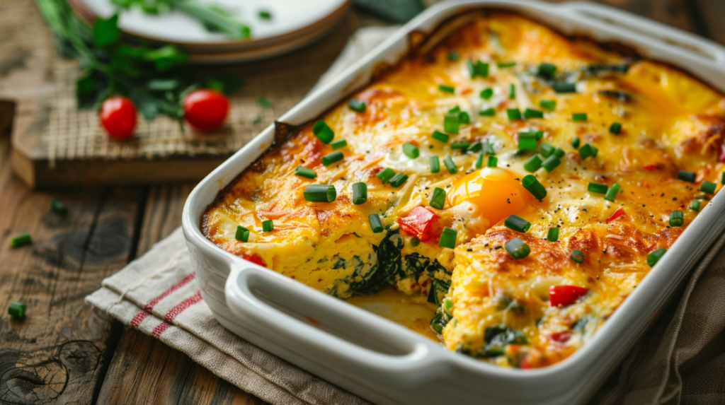 Baked cottage cheese eggs