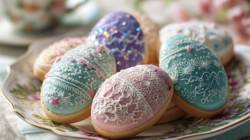 Easter egg sugar cookies