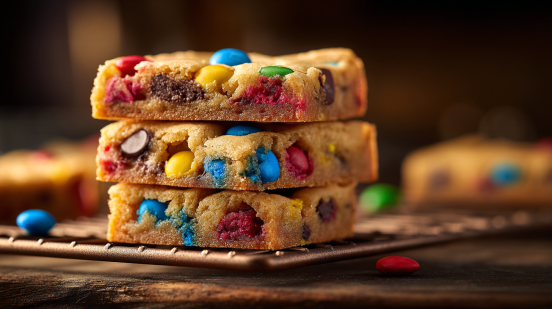 M&M Cookie Bars