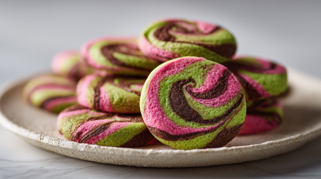 Marbled Spumoni Cookies