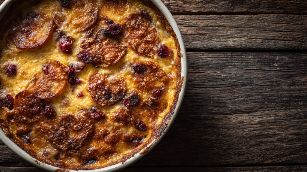 Sweet Potato and Cranberry Gratin
