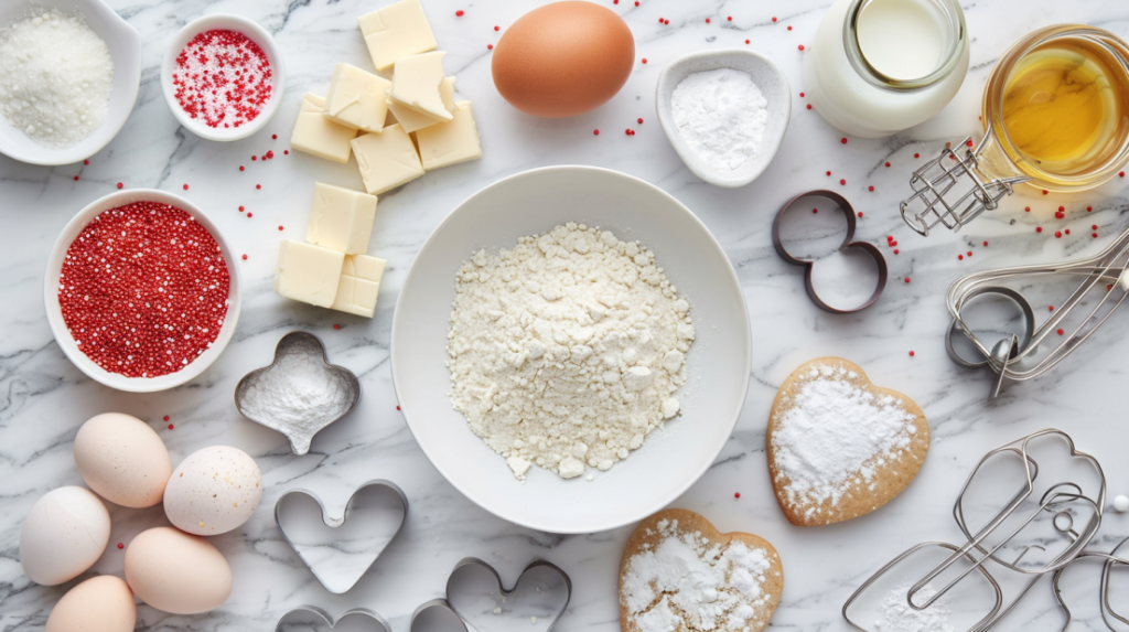 Valentine’s Day heart cookie ingredients