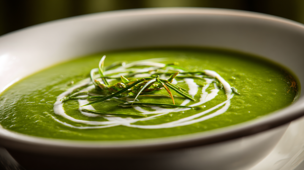 Velvety creamy asparagus soup 
